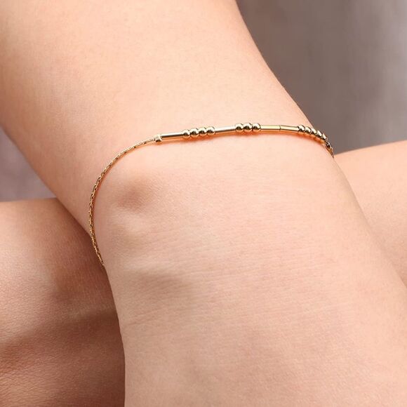 NWT Wool + Pepper Co. Morse Code Bracelet - BREATHE - Picture 3 of 6